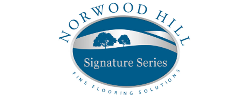 Norwood Hill Flooring Logo, Image is showing Norwood Hills, a Flooring brand Logo with fonts of Blue and Grey
