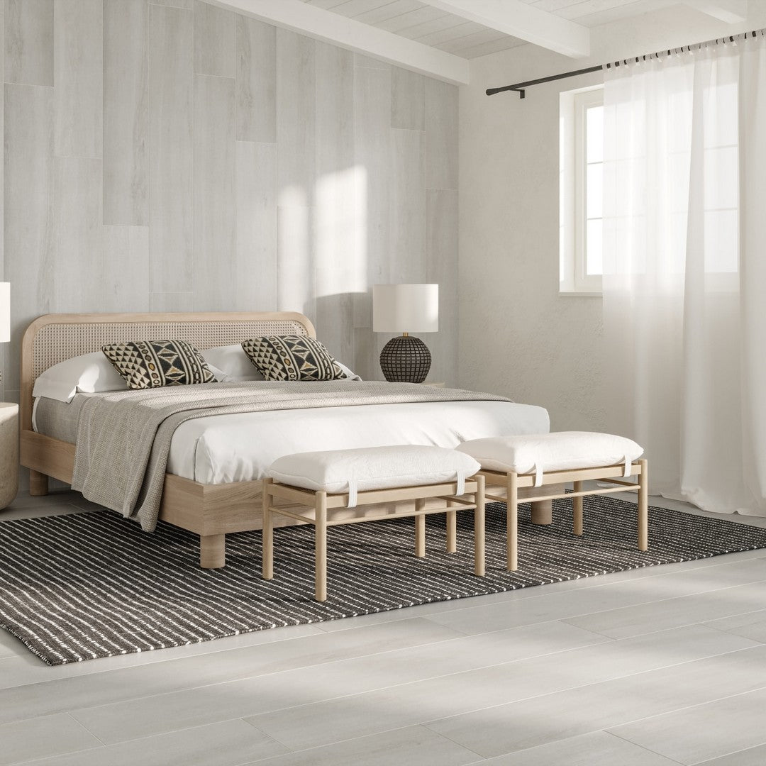 Bedrosians Arrowhead Porcelain Matte Tile 10" x 60" White