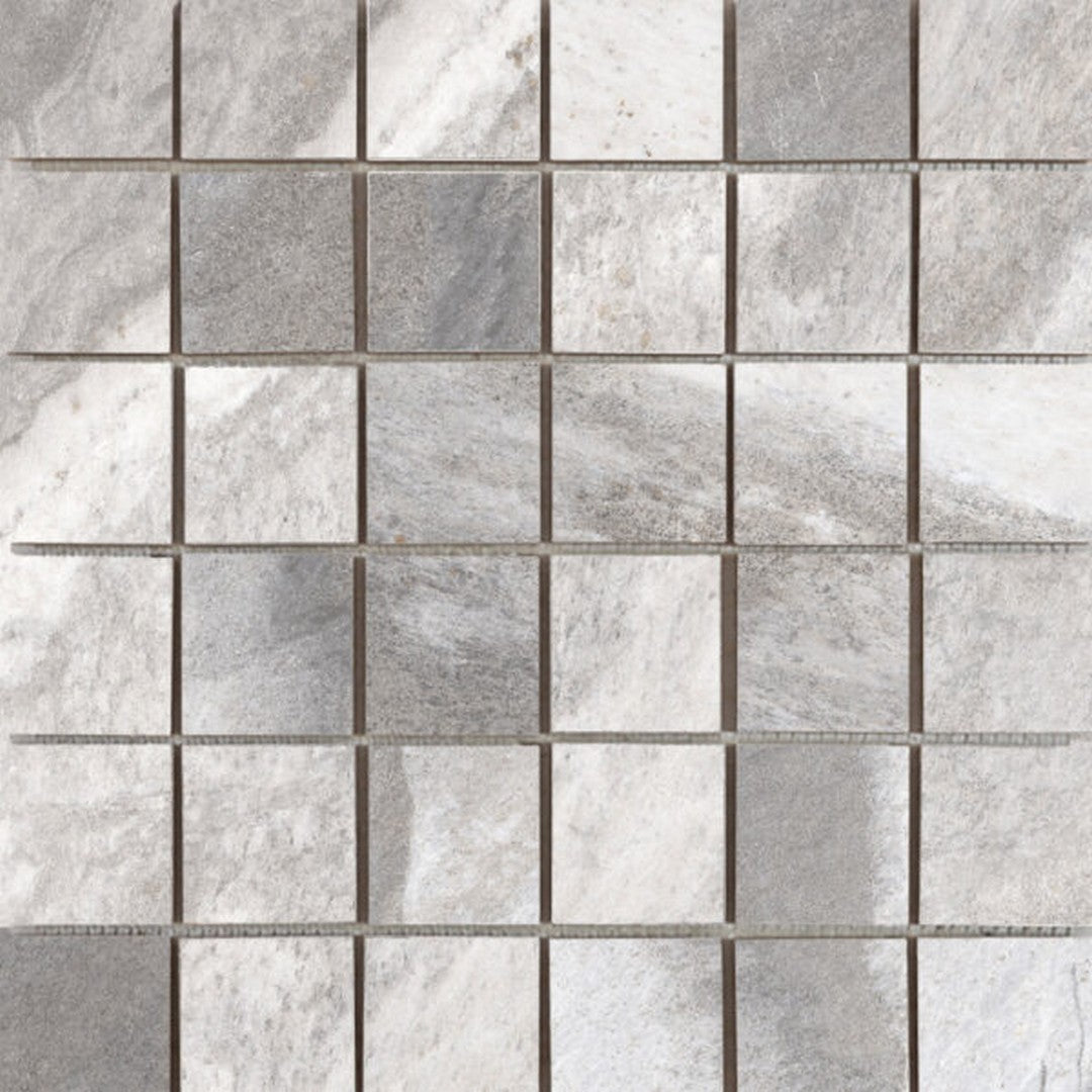 Happy Floors Waves 12" x 12" Rectified Natural Porcelain 2" Mosaic