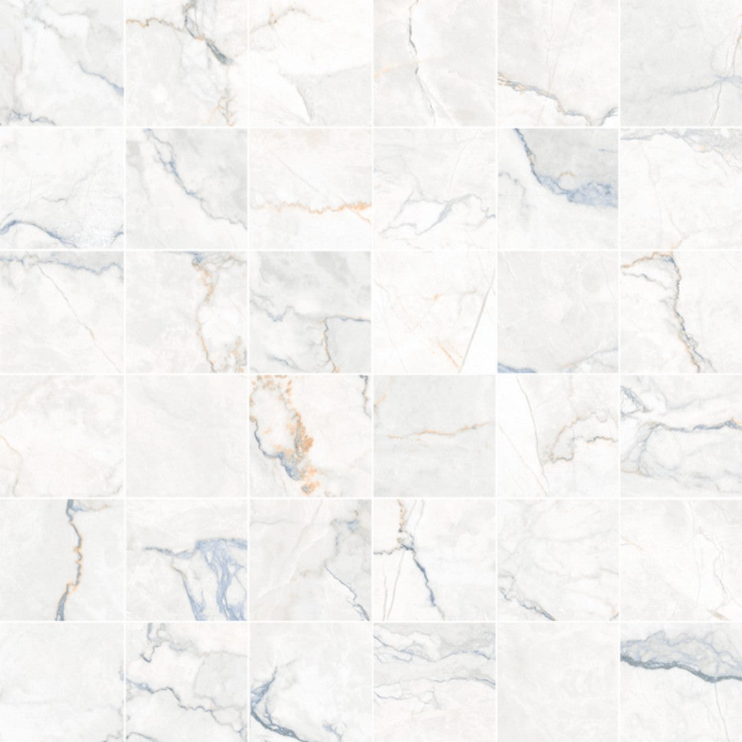 Happy Floors Statik 12" x 12" Natural Porcelain 2" Mosaic