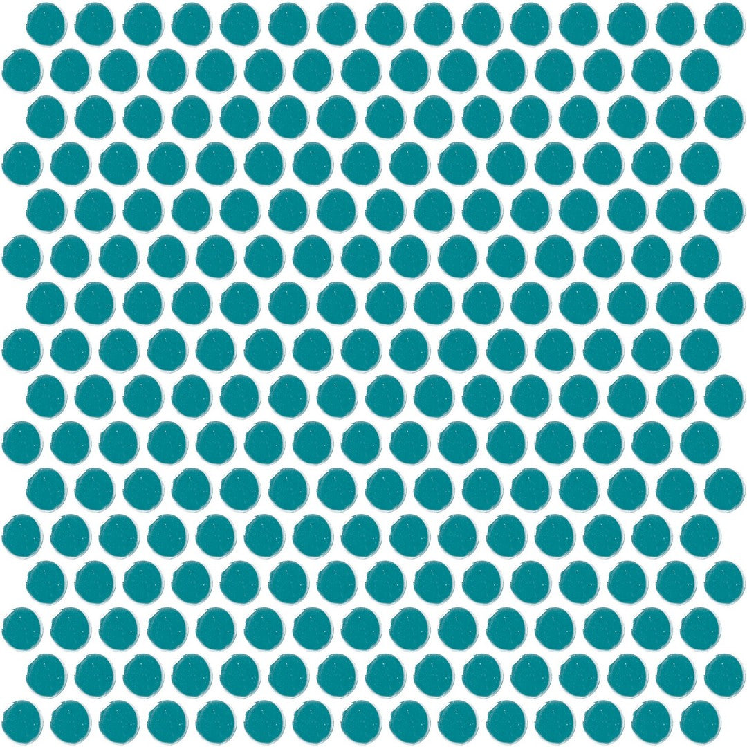 Daltile-Color-Wheel-Mosaic-11-x-13-Ceramic-3/4-Penny-Rounds-Mosaic-Orange-Burst