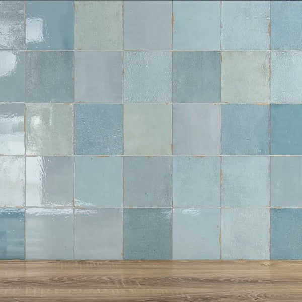WOW-Mestizaje-Zellige-Décor-5-x-5-Glossy-Ceramic-Tile-Aqua