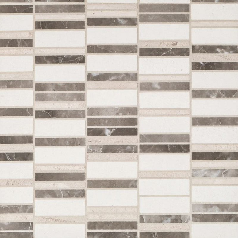 Jeffrey Court Align 11.13" x 12.13" Honed Stax Natural Stone Mosaic