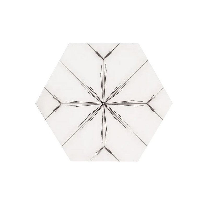 Jeffrey Court Align 8" x 9.25" Honed Drawn Stone Hexagon Natural Stone Tile