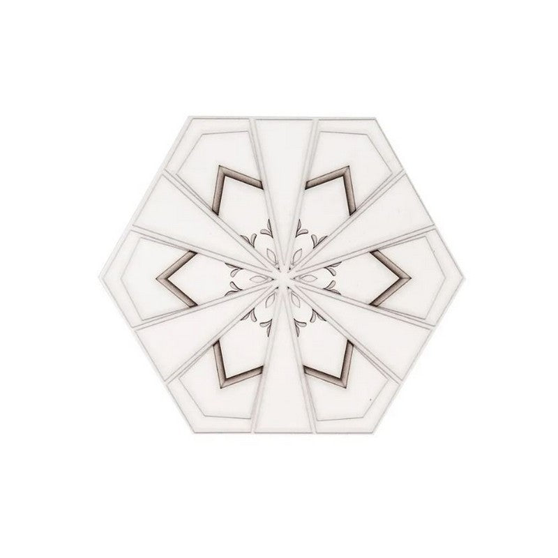 Jeffrey Court Align 8" x 9.25" Honed Drawn Stone Hexagon Natural Stone Tile