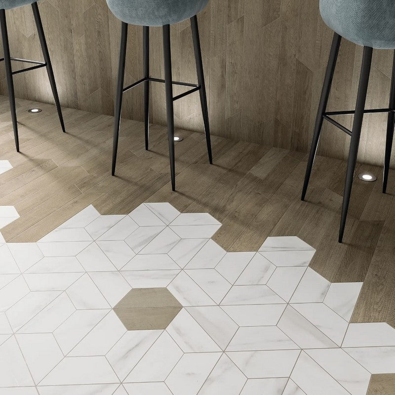 WOW-60º-4-x-9-Matte-Porcelain-Trapezium-Tile-Calacatta