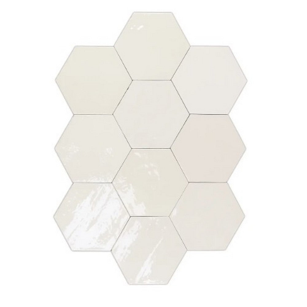 WOW Zellige 4" x 5" Glossy Ceramic Hexagon Tile