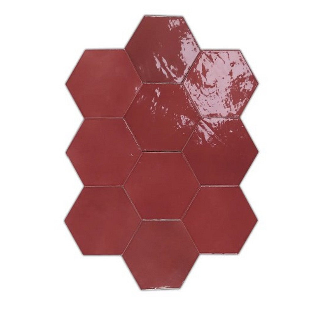 WOW Zellige 4" x 5" Glossy Ceramic Hexagon Tile