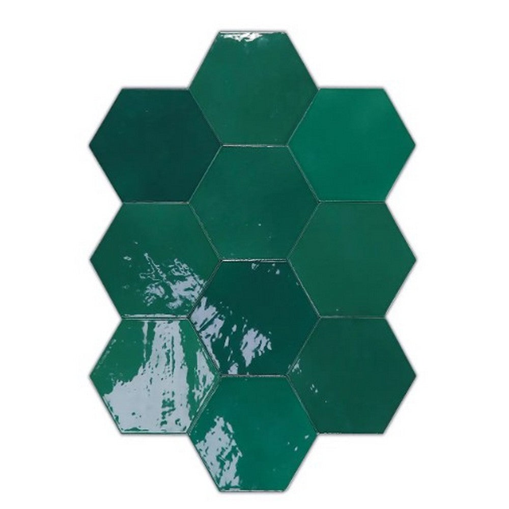 WOW Zellige 4" x 5" Glossy Ceramic Hexagon Tile