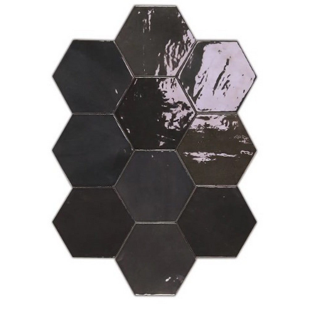 WOW Zellige 4" x 5" Glossy Ceramic Hexagon Tile