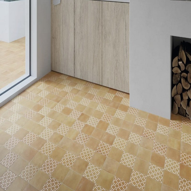 WOW-Bejmat-Décor-6-x-6-Glossy-Porcelain-Tile-Tan-White