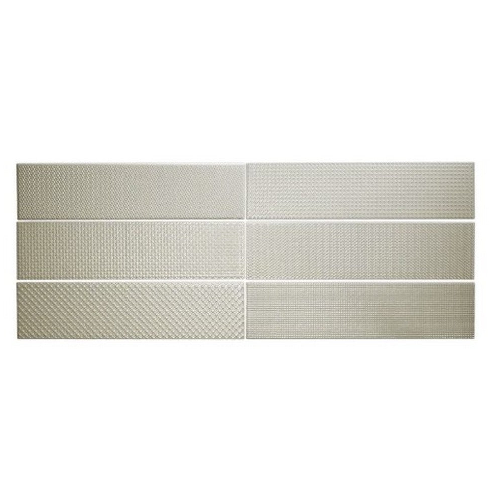 WOW Texiture Pattern Mix Metallics 2.5" x 10" Glossy Ceramic Tile