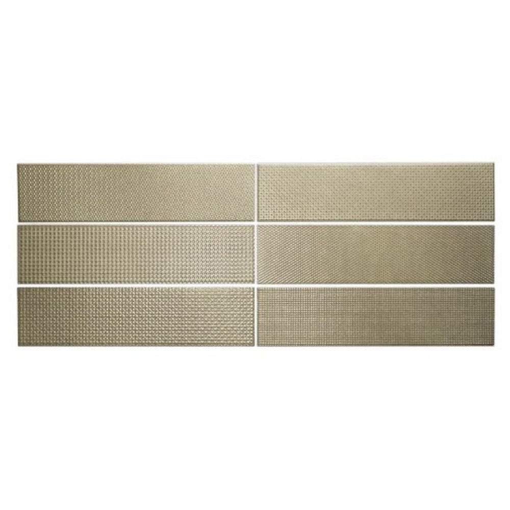 WOW Texiture Pattern Mix Metallics 2.5" x 10" Glossy Ceramic Tile