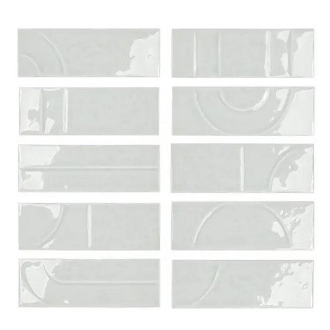 WOW Hammer Décor 2" x 6" Glossy Porcelain Tile