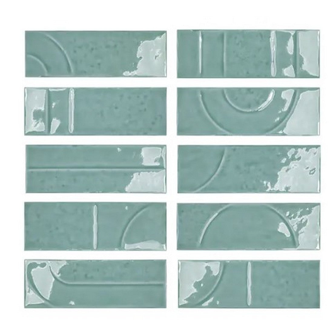 WOW Hammer Décor 2" x 6" Glossy Porcelain Tile