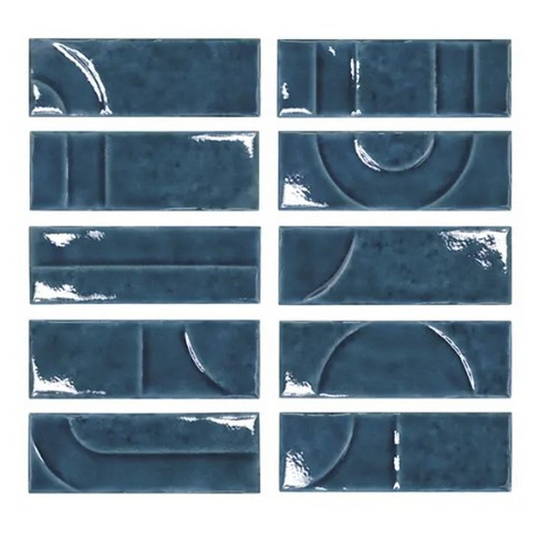 WOW Hammer Décor 2" x 6" Glossy Porcelain Tile