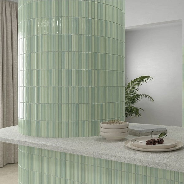 WOW-Colour-Notes-Bars-5-x-10-Glossy-Ceramic-Tile-Kiwi