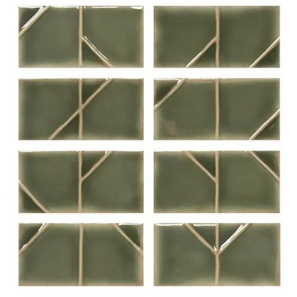 WOW Yoko Origami 2.5" x 5" Glossy Ceramic Tile