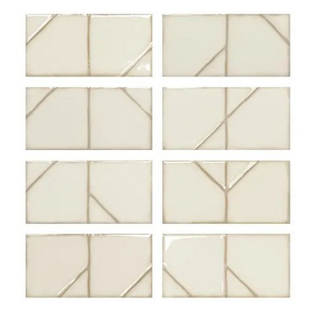 WOW Yoko Origami 2.5" x 5" Glossy Ceramic Tile