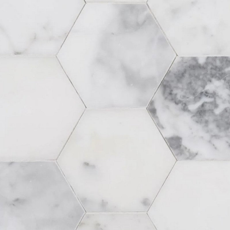 Jeffrey Court Rodunda 5.13" x 6" Polished Hexagon Natural Stone Tile