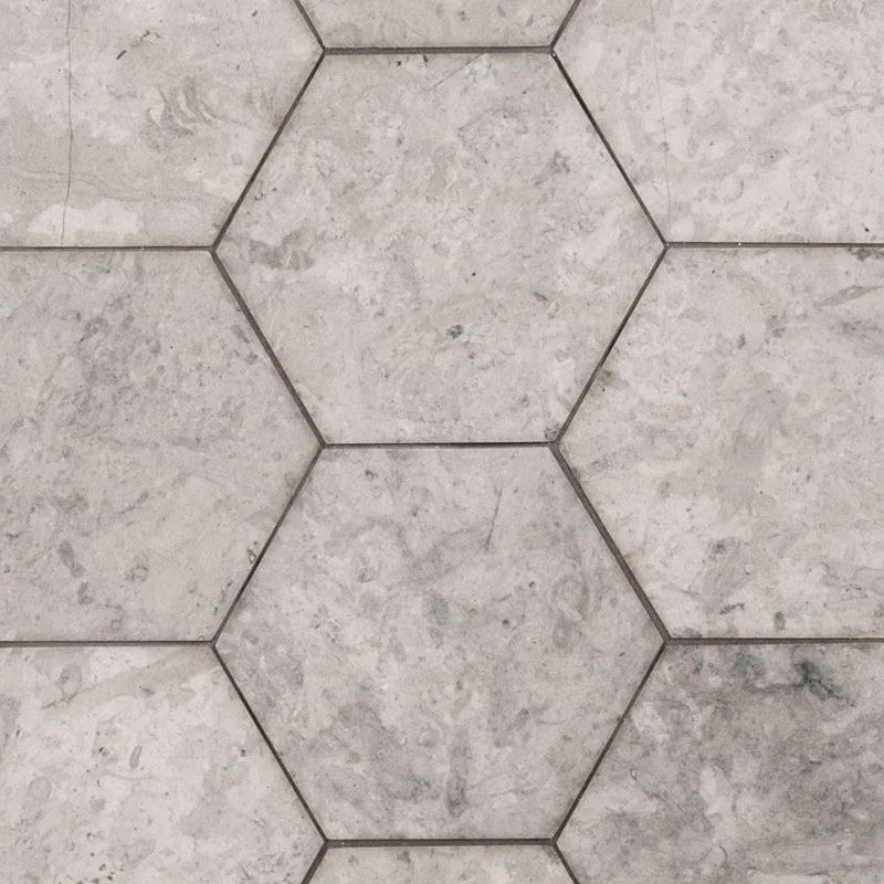 Jeffrey Court Rodunda 5.13" x 6" Honed Hexagon Natural Stone Tile