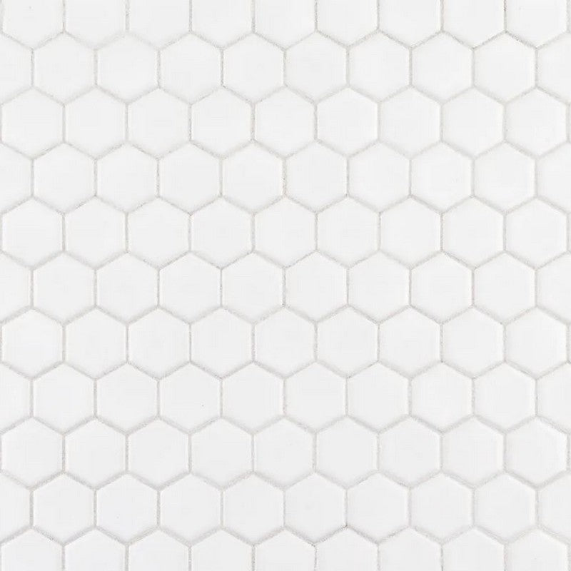 Jeffrey Court Vintage Studio 11" x 11.38" Gloss 1" Hexagon Porcelain Mosaic