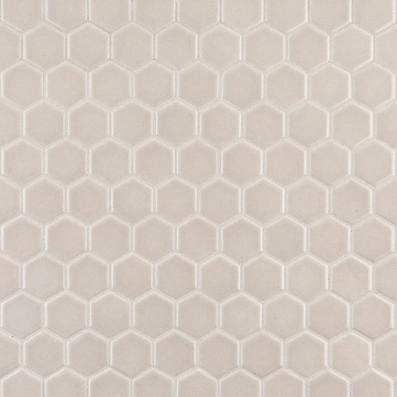 Jeffrey Court Vintage Studio 11" x 11.38" Gloss 1" Hexagon Porcelain Mosaic