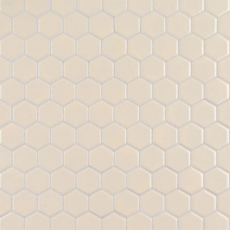 Jeffrey Court Vintage Studio 11" x 11.38" Gloss 1" Hexagon Porcelain Mosaic