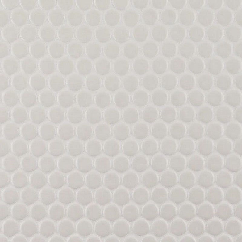 Jeffrey Court Vintage Studio 11.38" x 12.25" Gloss 0.75" Penny Round Porcelain Mosaic