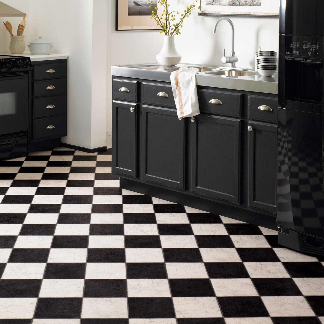 Tarkett-LifeTime-12-Luxury-Vinyl-Sheet-20mil-French-Marble-Black-&-White