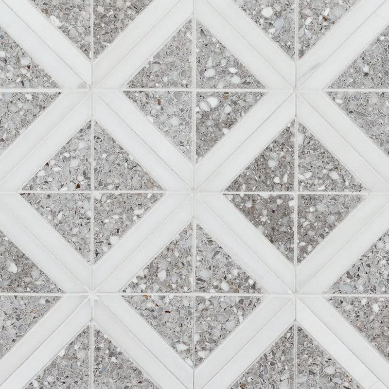 Jeffrey Court Modern Mixer 12" x 12" Semi-Polished Cloven Natural Stone Mosaic