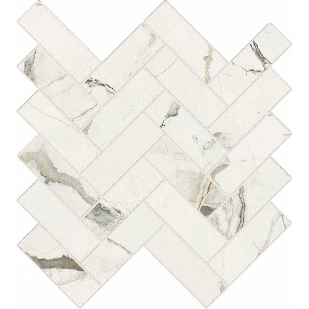 Landmark Ceramics Charme Evo 12" x 11" Rectified Matte Porcelain Herringbone Mosaic