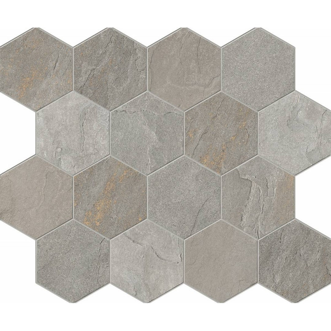 Landmark Ceramics Bluestone 12" x 10" Rectified Matte Porcelain Hexagon Mosaic