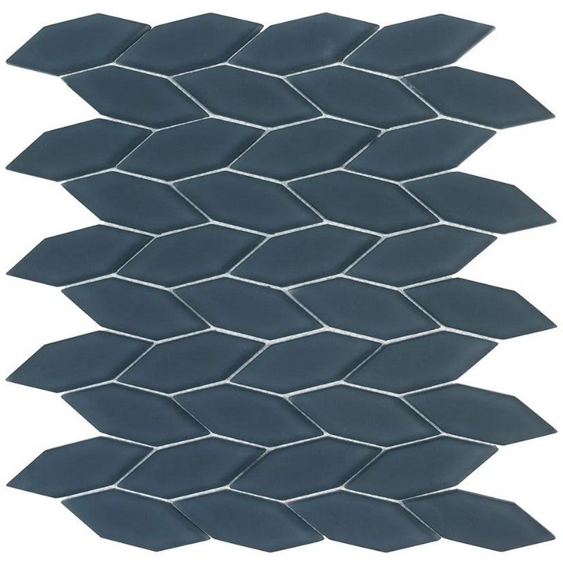 Jeffrey Court Reef 10.88" x 12.5" Matte Nori Glass Mosaic