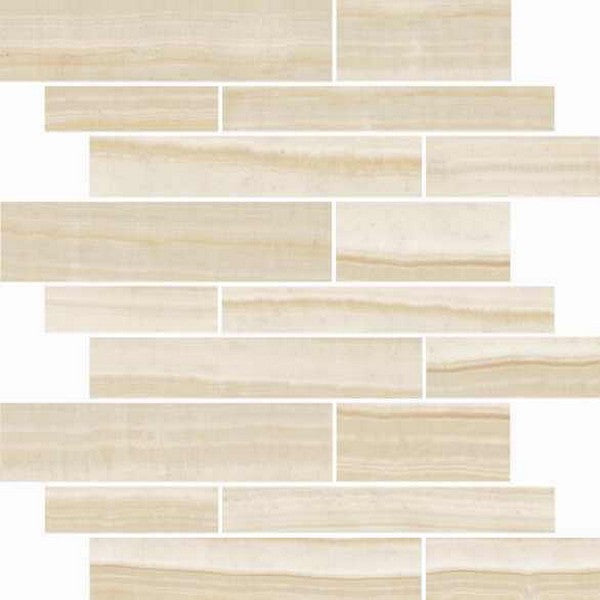 Happy Floors Onyx 12" x 12" Natural Porcelain Muretto Mosaic