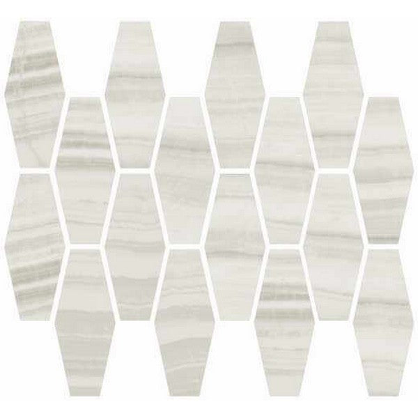 Happy Floors Onyx 12" x 12" Natural Porcelain Long Hexagon Mosaic