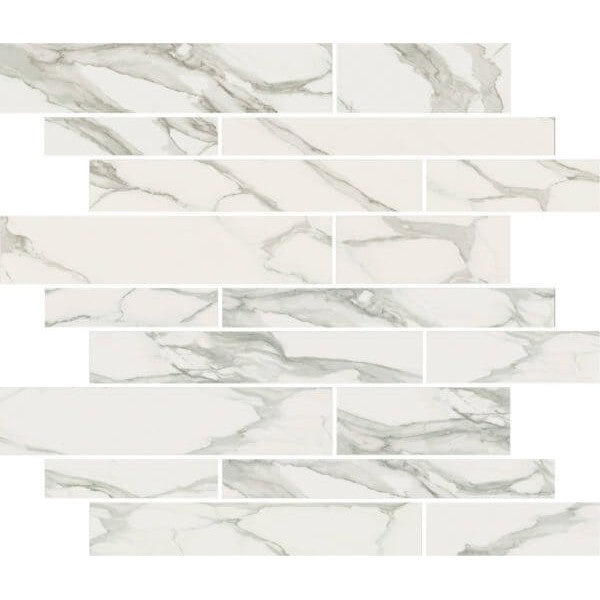 Happy Floors Stratus 12" x 12" Interlocking Natural Porcelain Muretto Mosaic