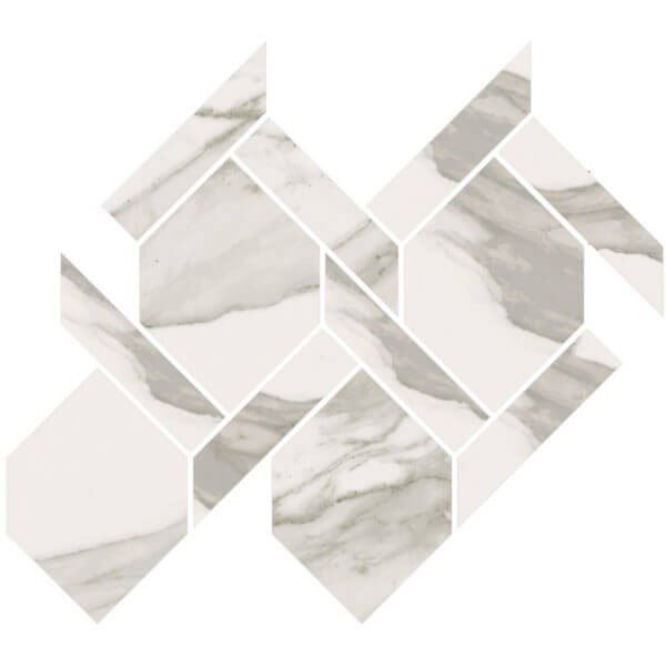 Happy Floors Stratus 13" x 14.5" Interlocking Natural Porcelain Rope Mosaic