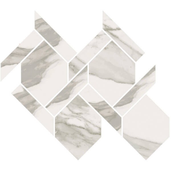 Happy Floors Stratus 13" x 14.5" Interlocking Polished Porcelain Rope Mosaic