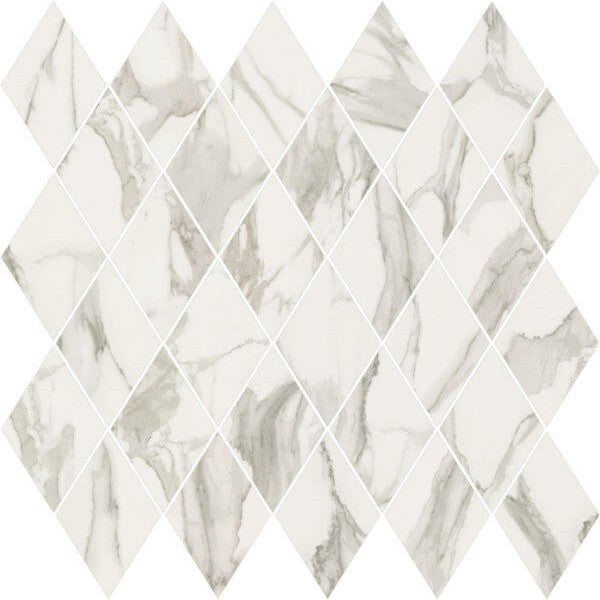 Happy Floors Stratus 12.5" x 13.5" Interlocking Polished Porcelain Rhomboid Mosaic