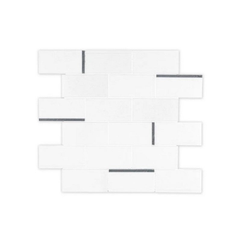 Jeffrey Court Cubist 12" x 12.13" Honed & Polished Abstract Natural Stone Mosaic