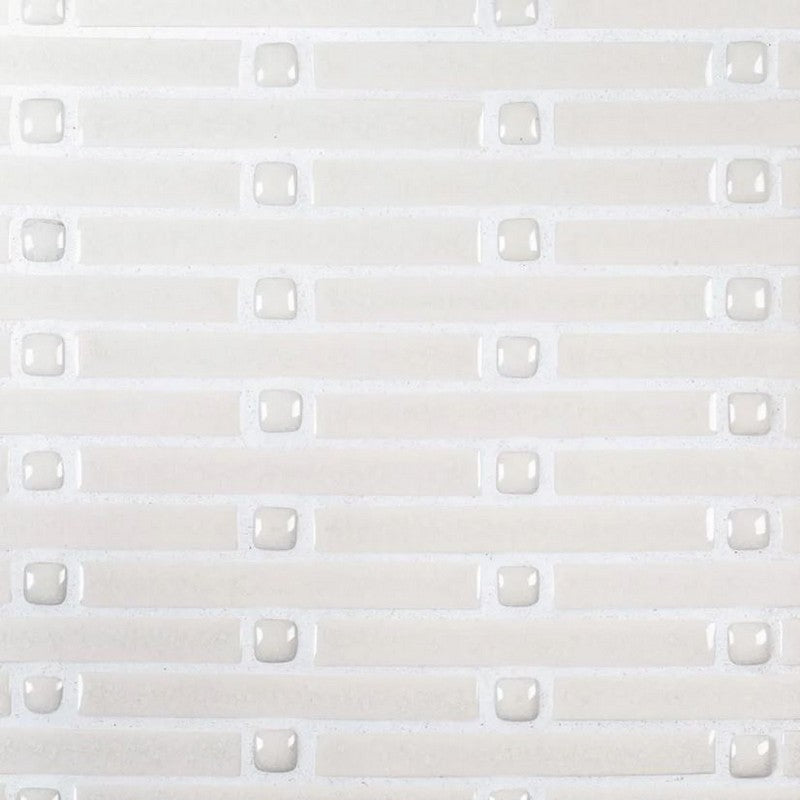 Jeffrey Court Atlas 10.75" x 12.88" Gloss Crackle Island Pier Ceramic Mosaic