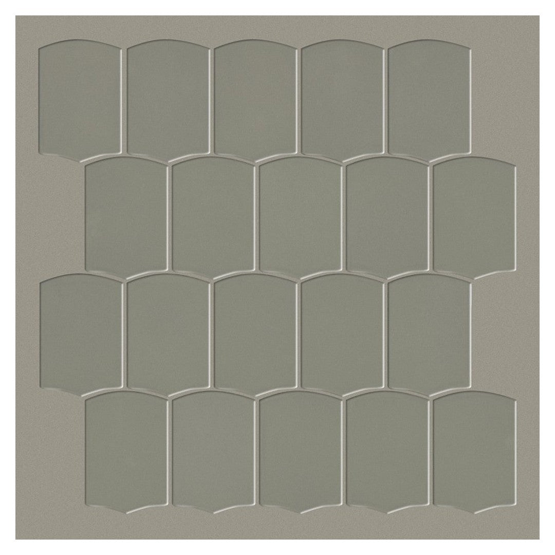 Shaw Embrace 10" x 10.75" Smooth Pressed Glass Shield Mosaic