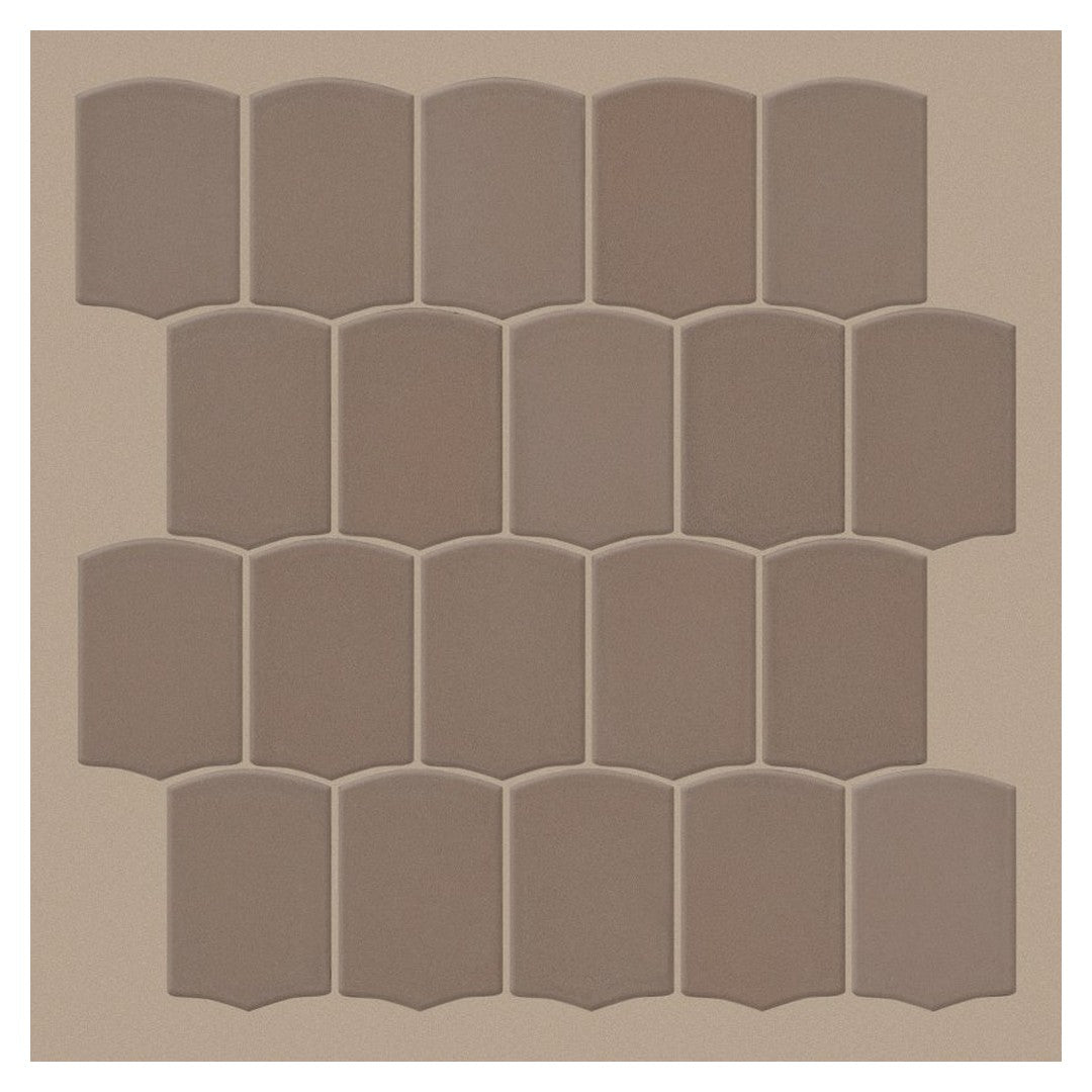 Shaw Embrace 10" x 10.75" Smooth Pressed Glass Shield Mosaic