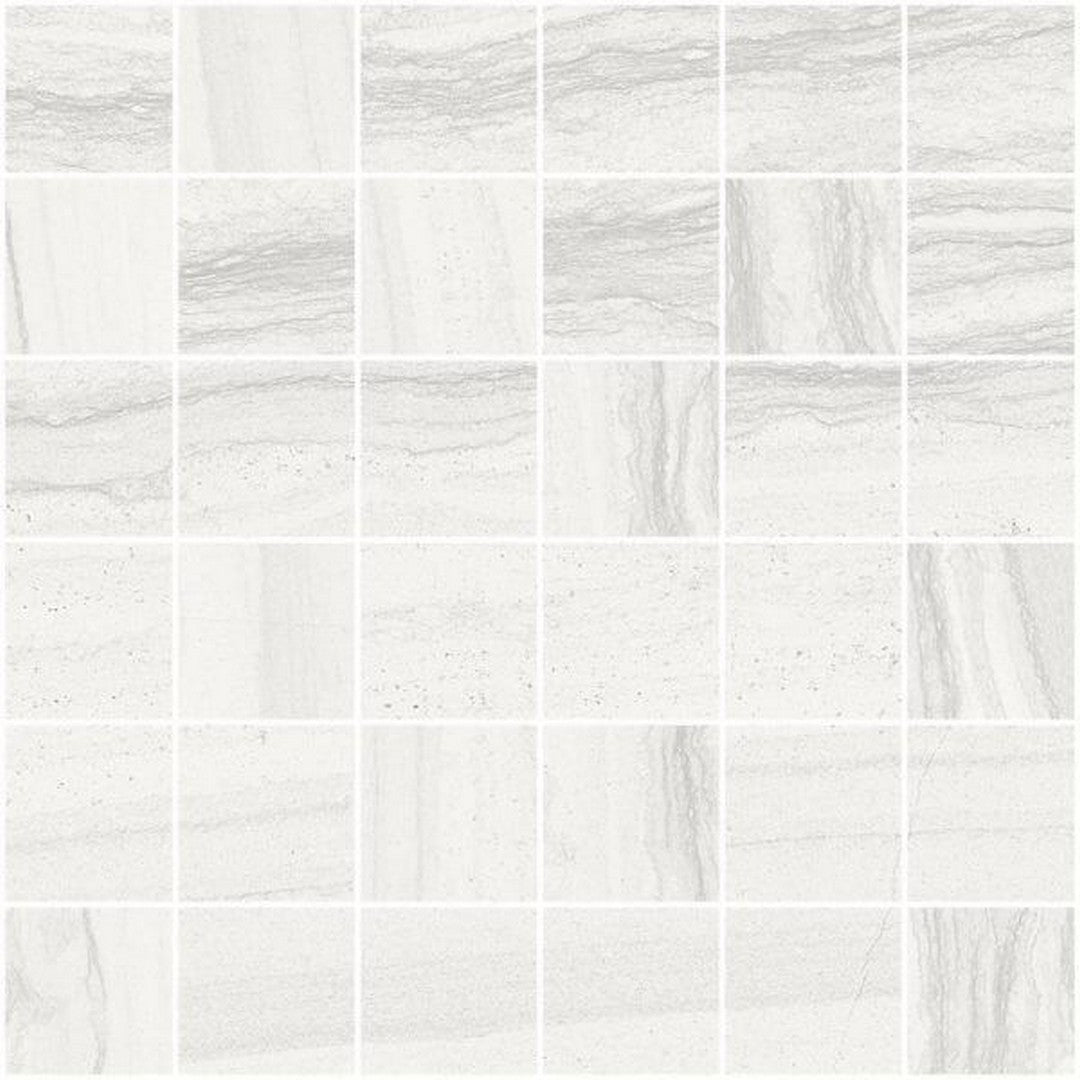 Happy Floors Silver 12" x 12" Rectified Natural Porcelain 2" Mosaic