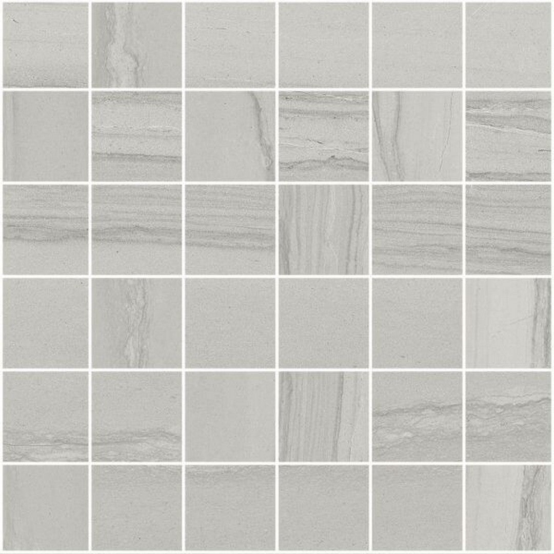 Happy Floors Silver 12" x 12" Rectified Natural Porcelain 2" Mosaic