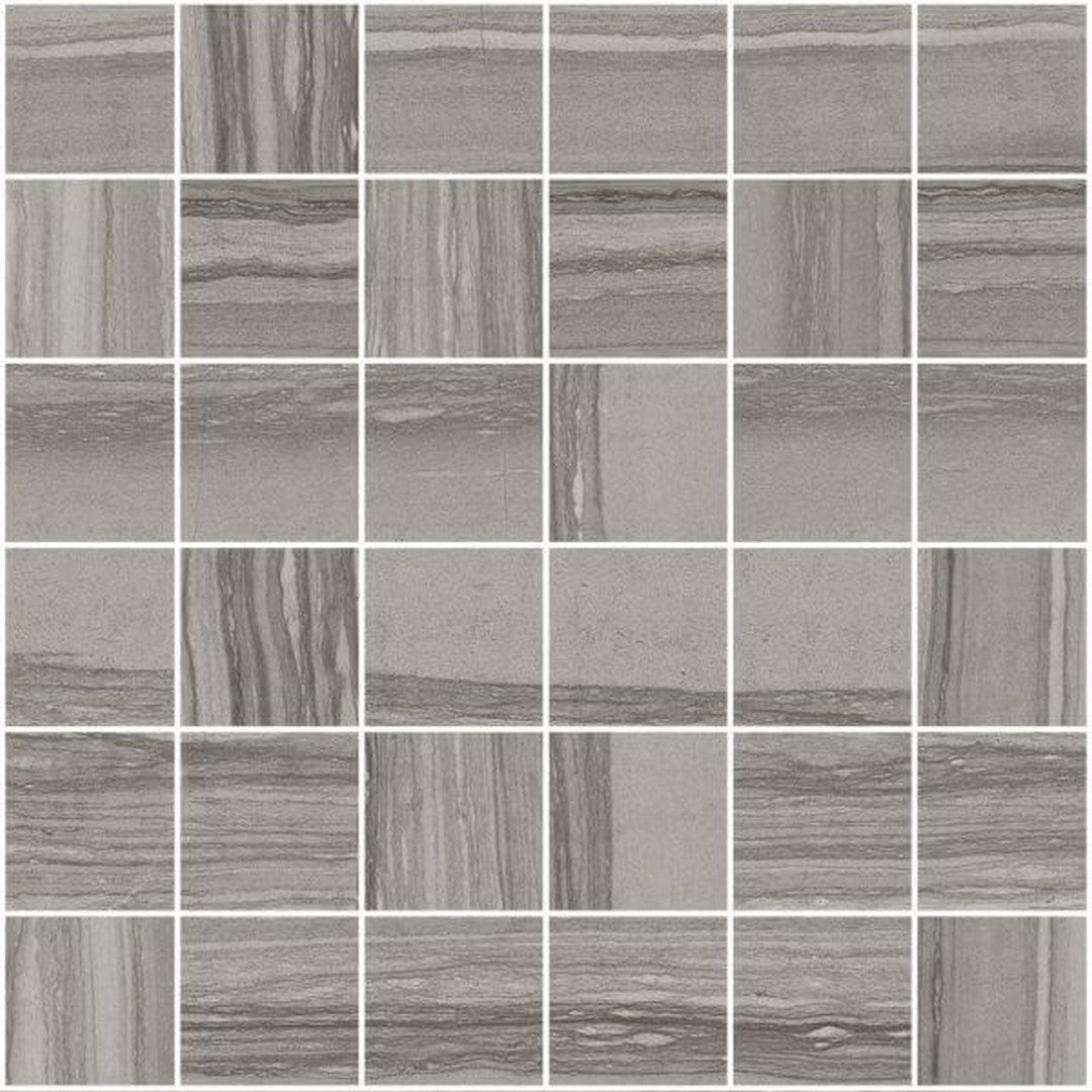 Happy Floors Silver 12" x 12" Rectified Natural Porcelain 2" Mosaic