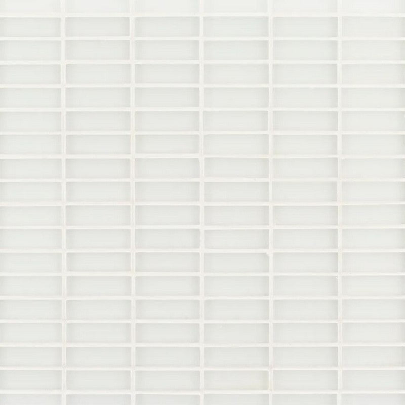 Jeffrey Court Essentials 11.63" x 11.88" Matte Dry Ice Glass Mosaic