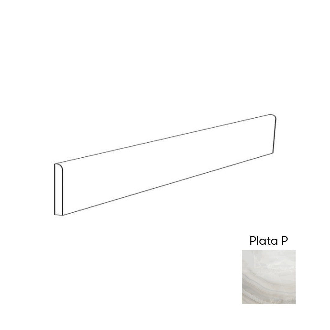 Happy Floors Athena 3" x 24" Rectified Polished Porcelain Bullnose