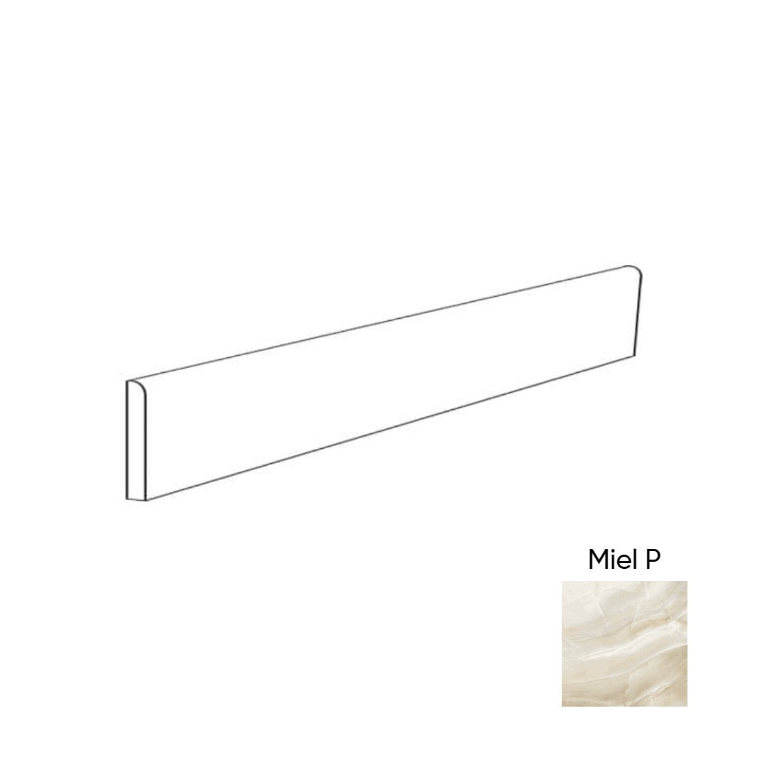 Happy Floors Athena 3" x 24" Rectified Polished Porcelain Bullnose